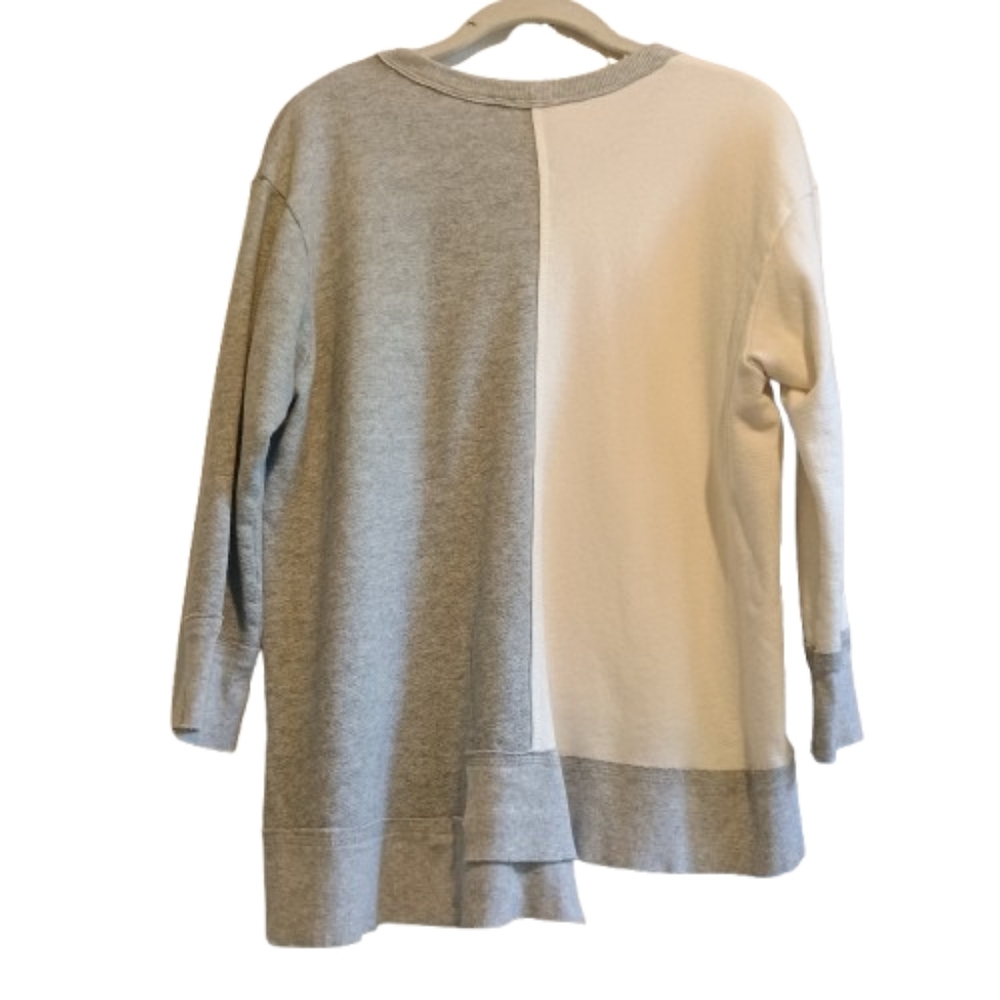 Wilt W725153 Women’s XS Gray White Colorblock Raw Hem Asymmetrical Long... - Picture 4 of 12
